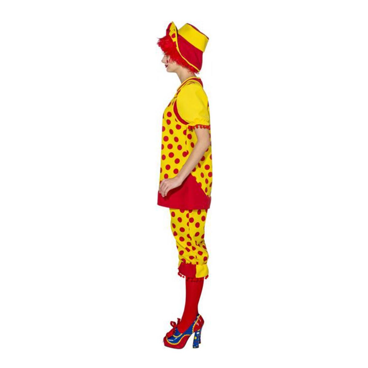 Costume clown giallo rosso