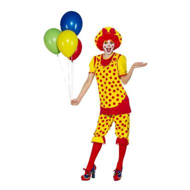 Costume clown giallo rosso