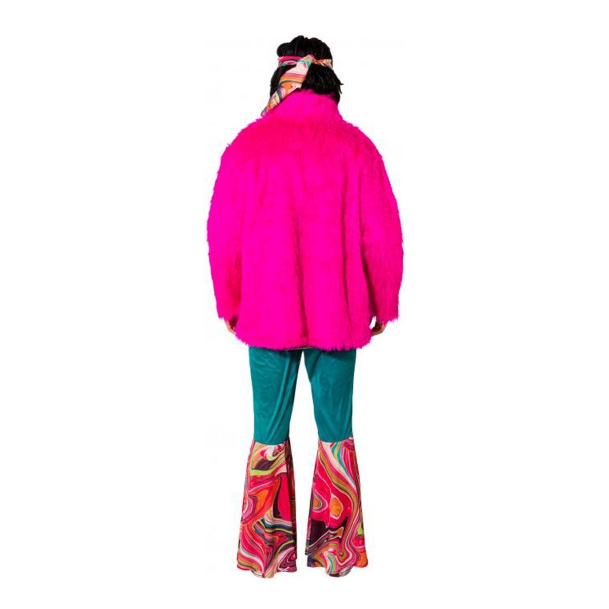 Giacca pelliccia disco rosa