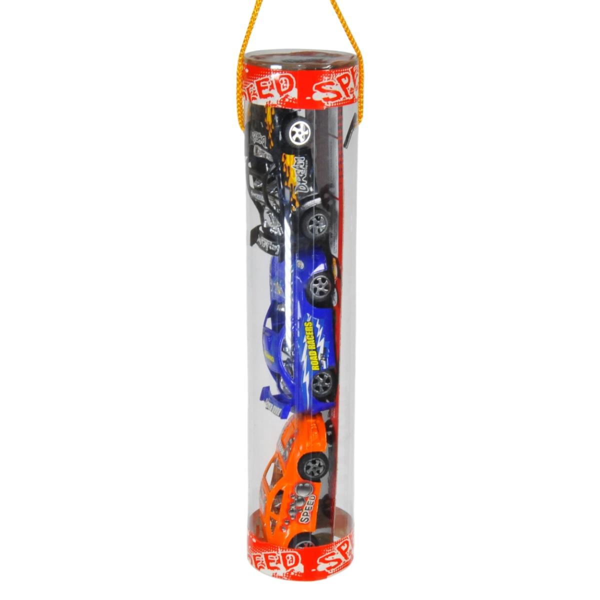 Gioco auto mini in tubo Set 3 pz