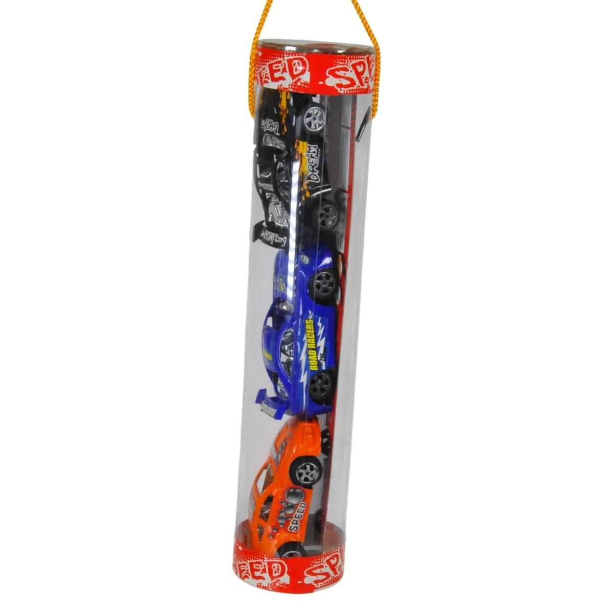 Gioco auto mini in tubo Set 3 pz