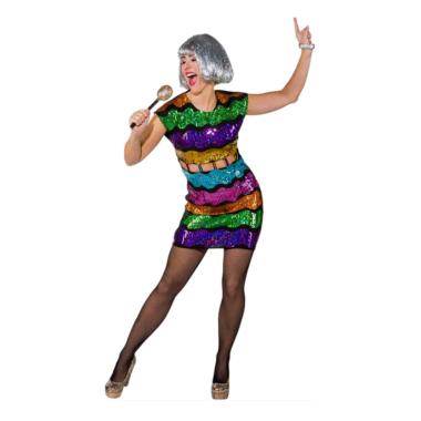 Costume disco paillettes multicolor