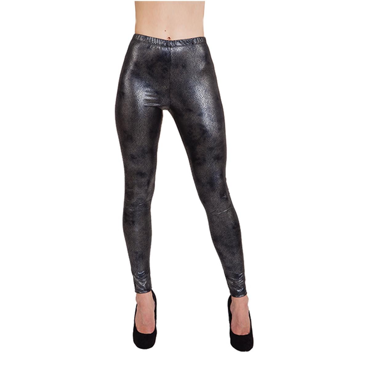 Leggins squame di serpente nero
