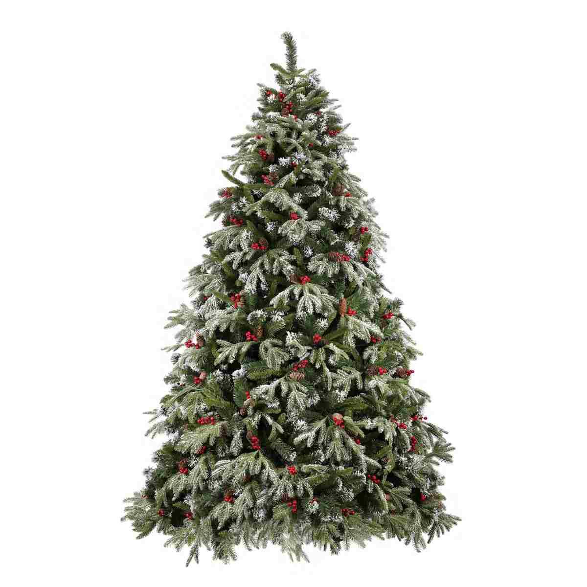 Albero di Natale 270 cm verde pino murge bacche inn