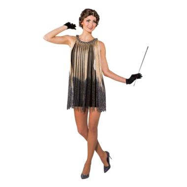 Costume charleston nero frange