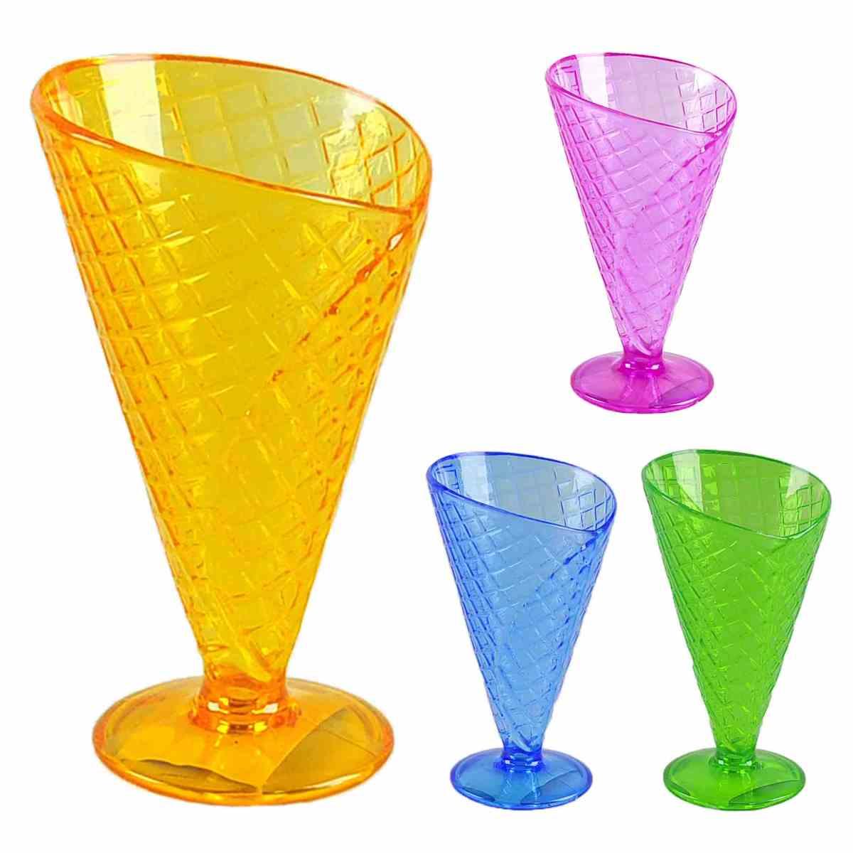 Coppetta gelato plastica color 1 pz