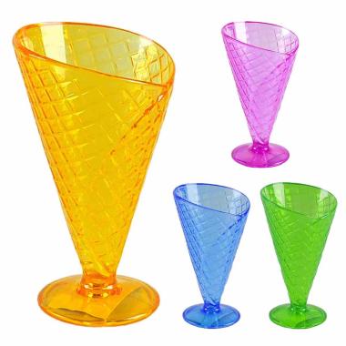 Coppetta gelato plastica color 1 pz