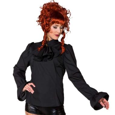 Camicia nera jabot