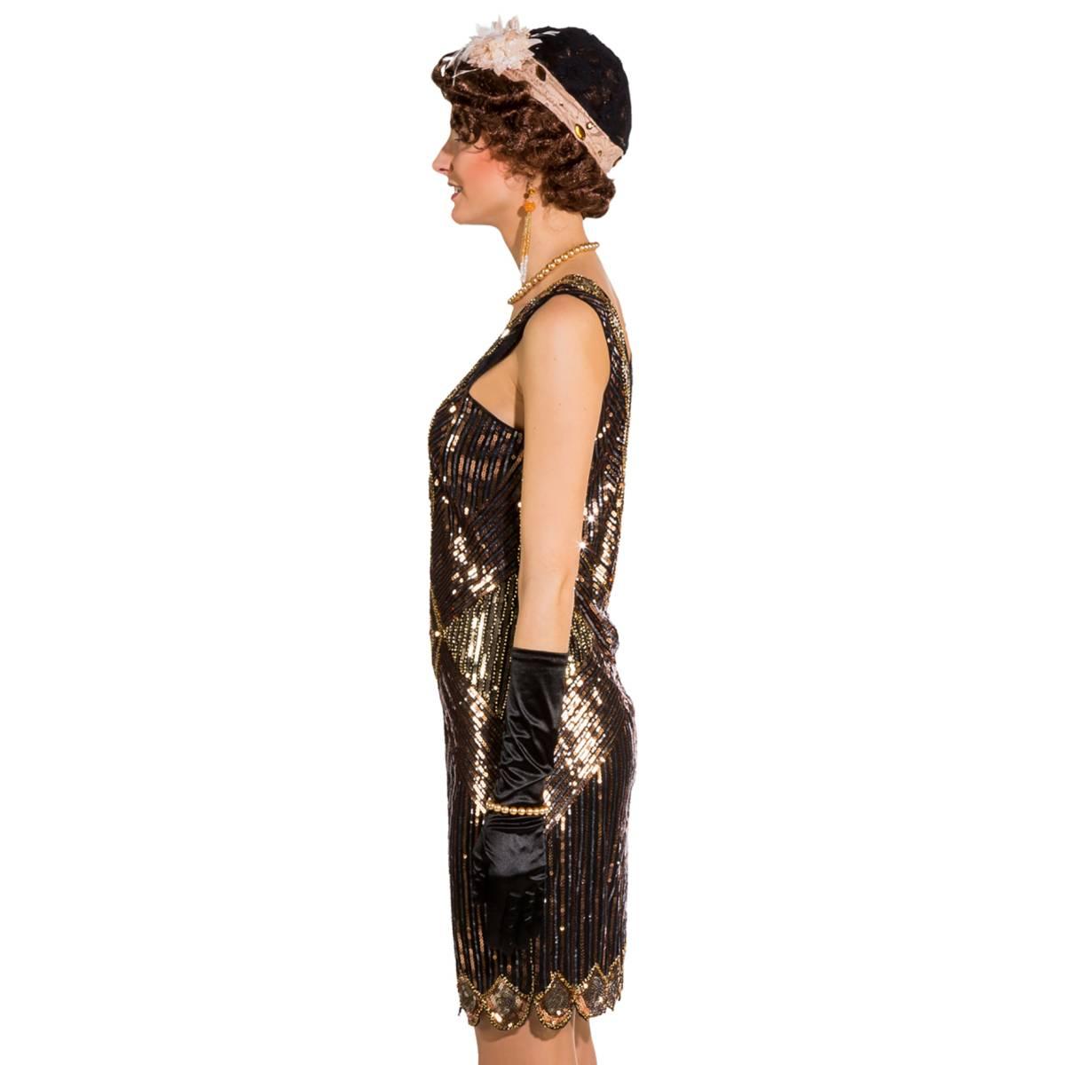 Costume charleston anni 20 nero arancio
