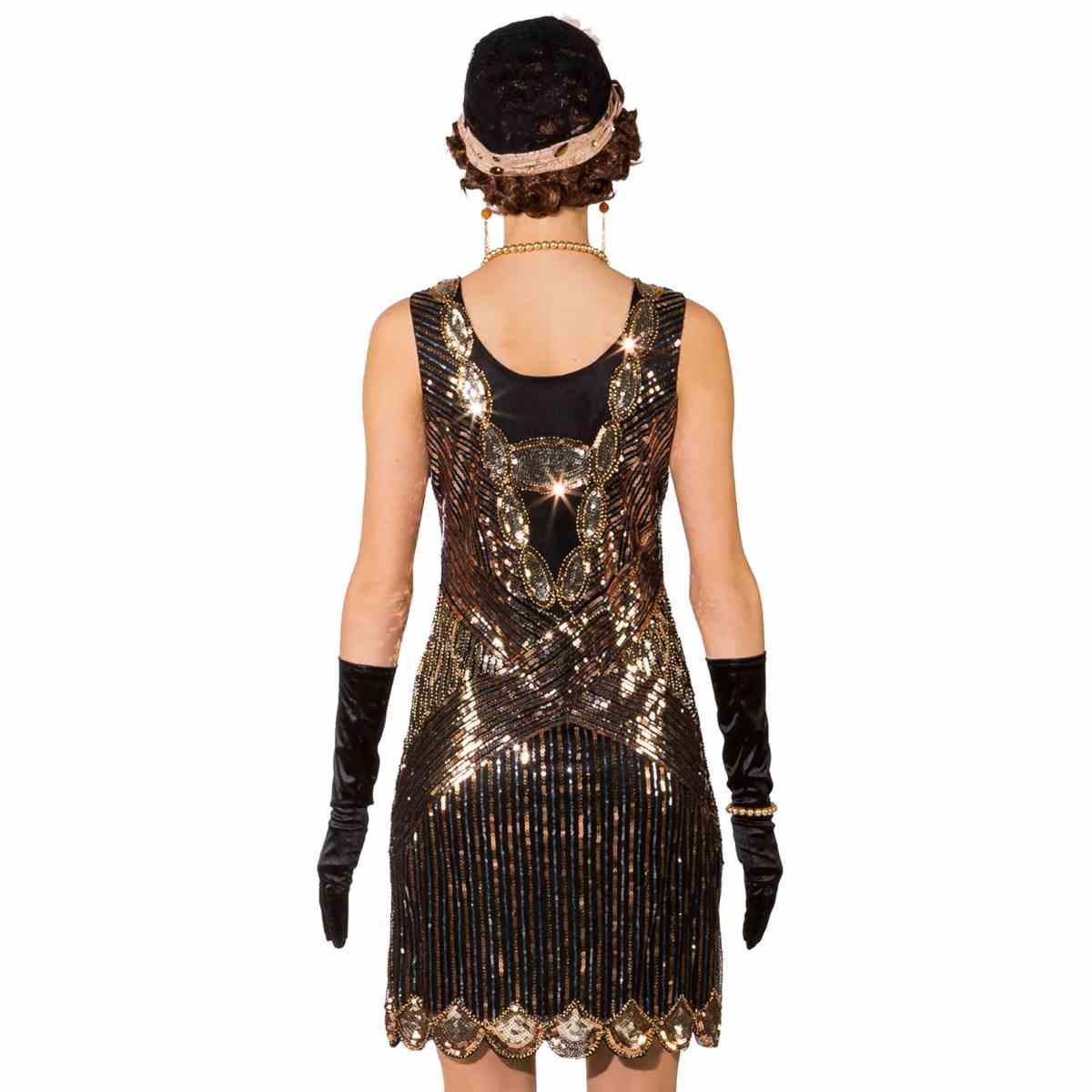Costume charleston anni 20 nero arancio