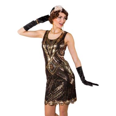 Costume charleston anni 20 nero arancio