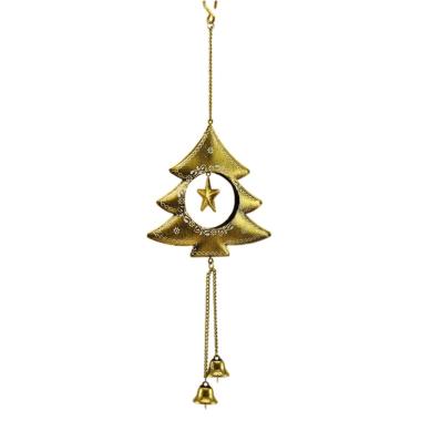 Decorazione natalizia albero metallo 12 cm
