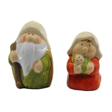 Natività casetta carta Set 2 pz