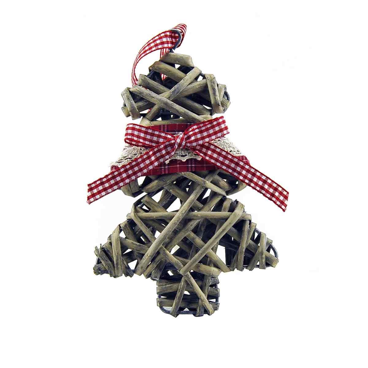 Decorazione natalizia alberello legno decor 18 cm