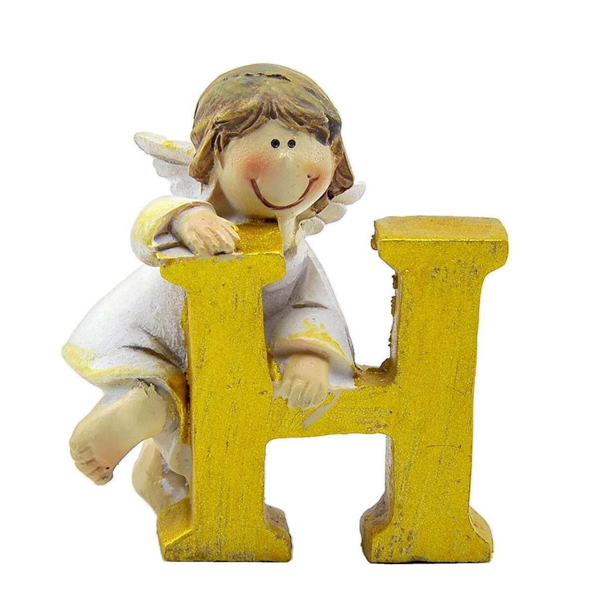 Angelo ceramica lettera modello h 6 cm