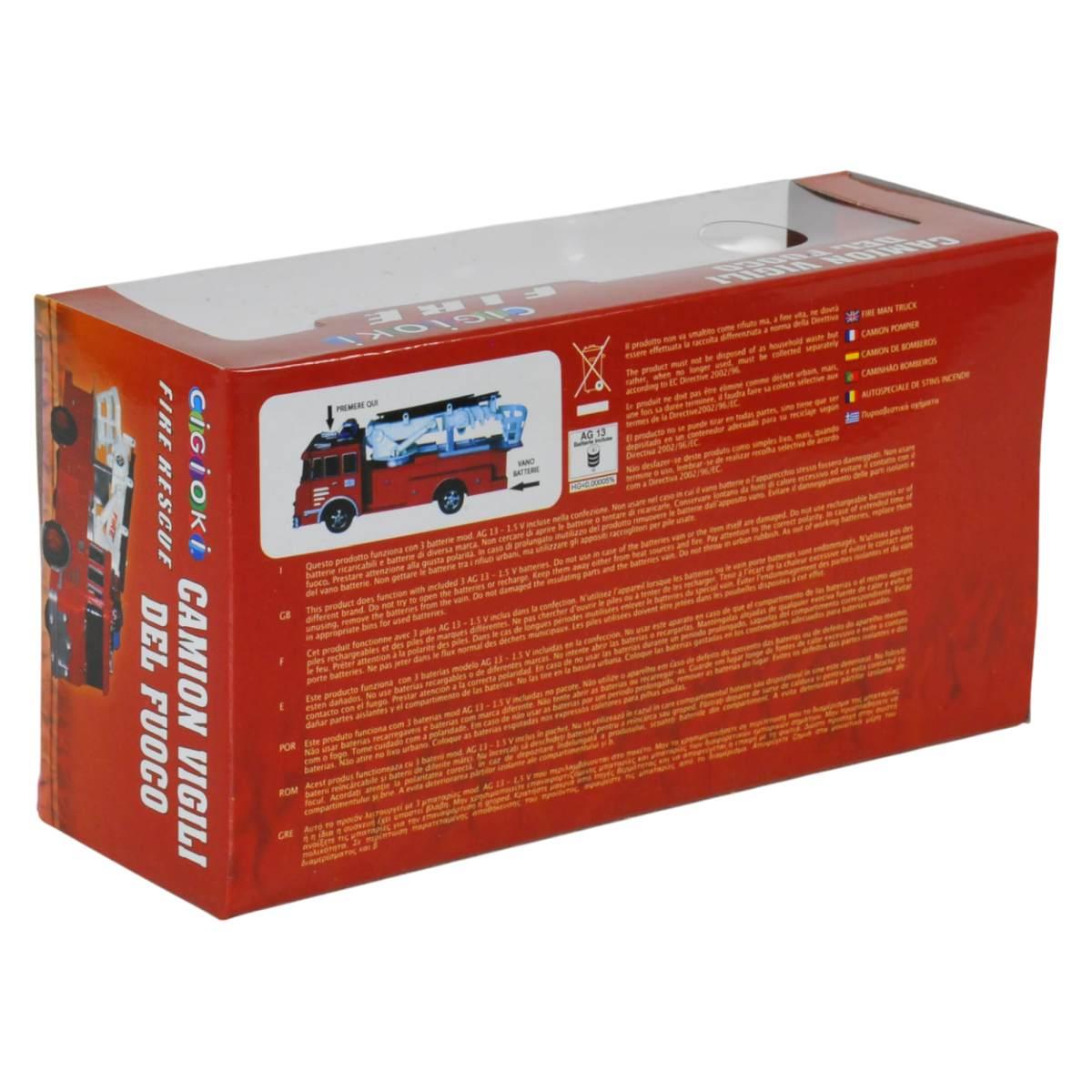 Gioco auto camion vigili fuoco suono