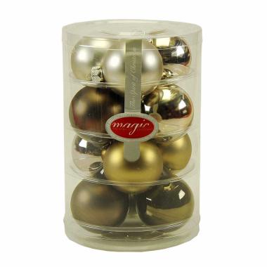 Palline natalizie vetro 5 colori Ø 6 cm