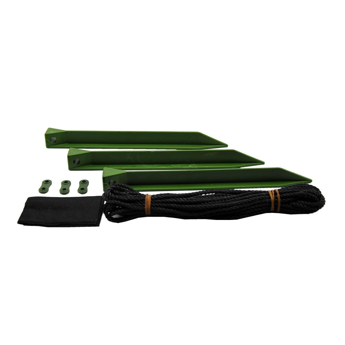 Picchetti con Corda Verdi PVC Set pz.3 cm.30 | M2 Store