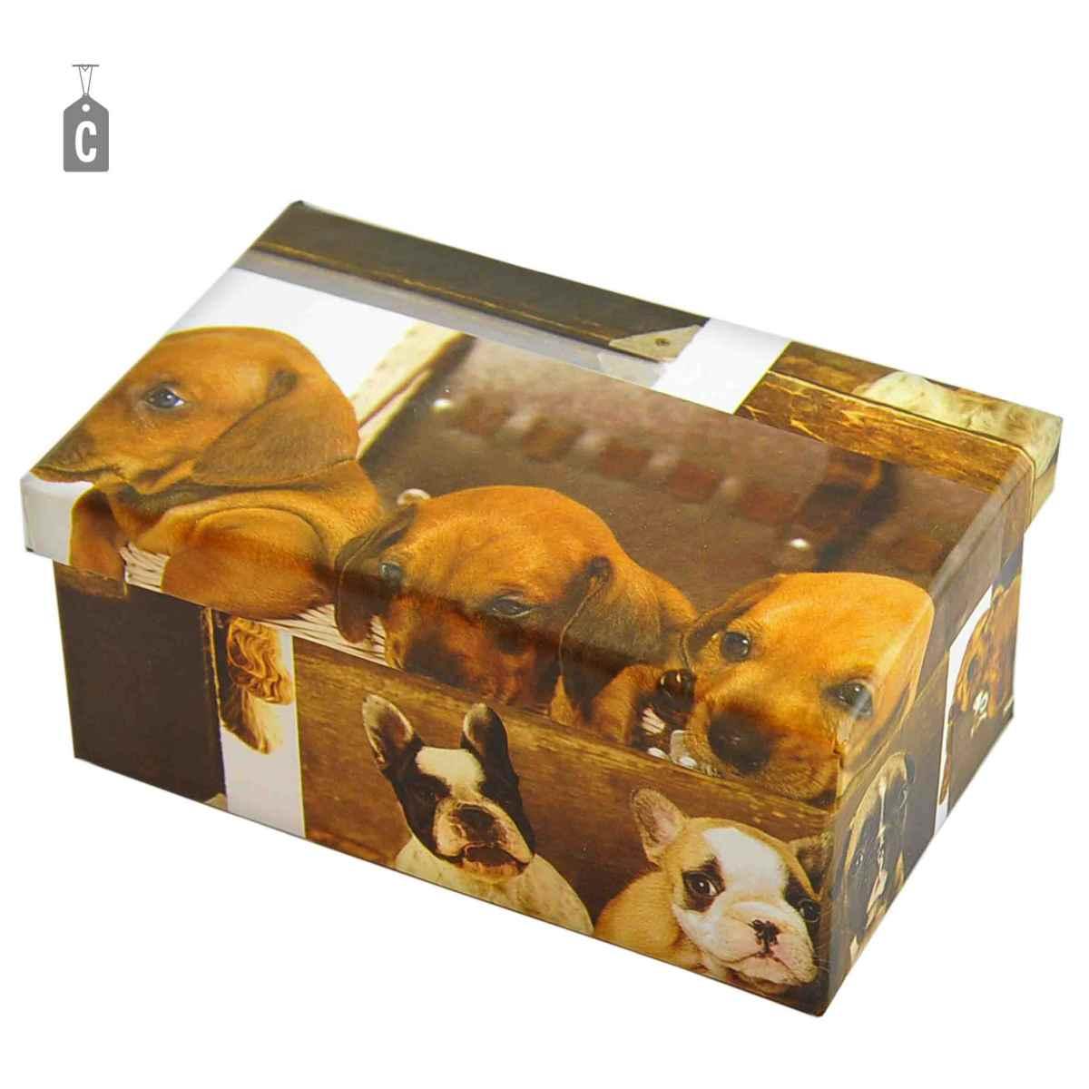 Scatola cartone 2 fiori animali assortiti 14 x 8,5 x 6 cm
