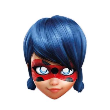 Maschera viso cartapesta miraculos lady bug