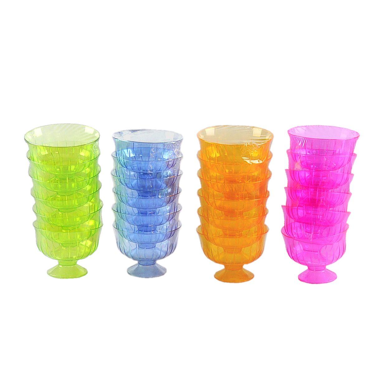 Coppetta crystal pvc 4colori 6 pz