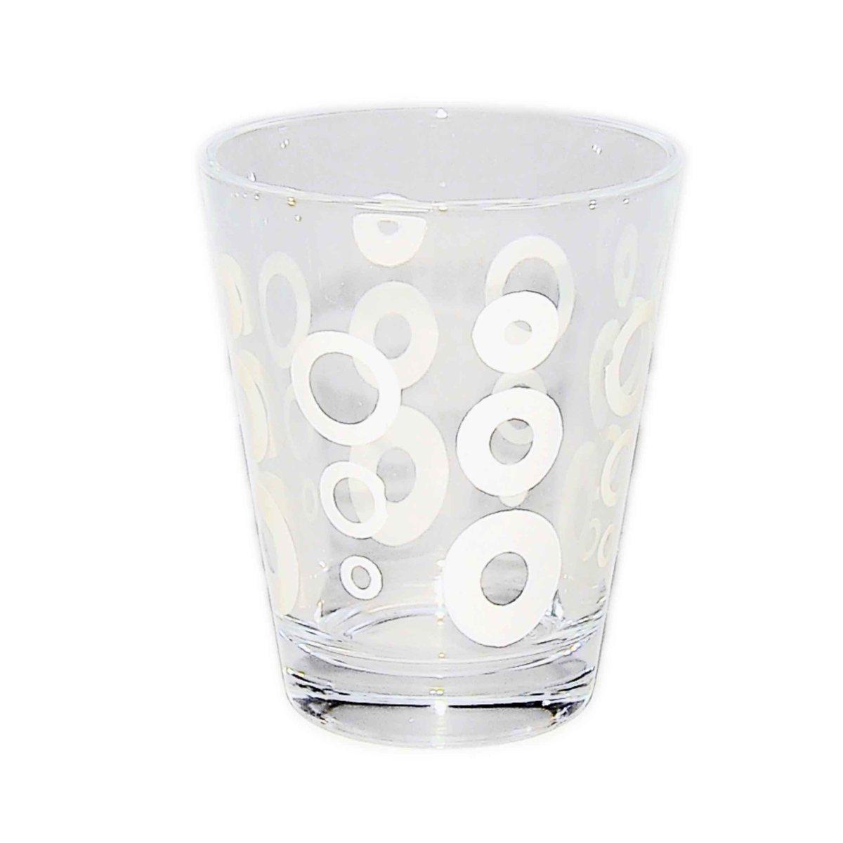 Bicchieri Vetro Set pz.6 Caffè Cerchi 4 Colori | M2 Store