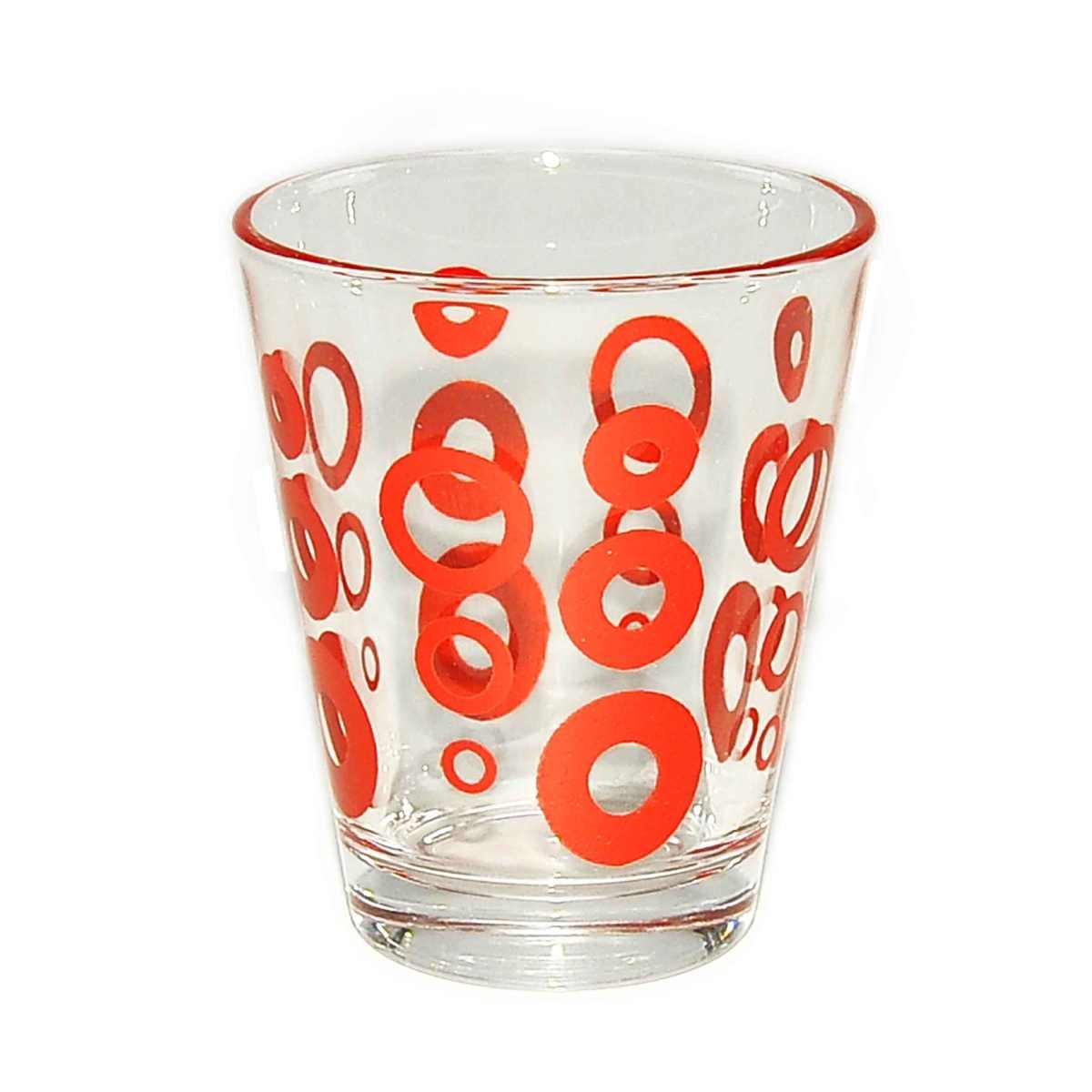 Bicchieri Vetro Set pz.6 Caffè Cerchi 4 Colori | M2 Store
