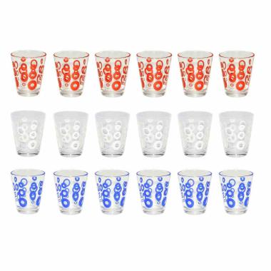 Bicchieri Vetro Set pz.6 Caffè Cerchi 4 Colori | M2 Store