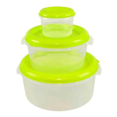 Contenitori Set pz.3 PVC Tondo Welk Home Verde | M2 Store