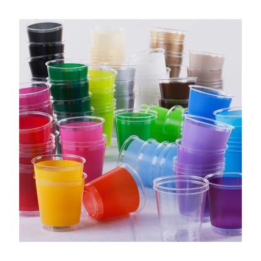 Bicchiere crystal cc 80 4colori 20 pz