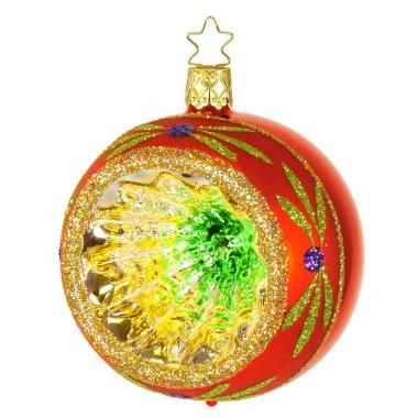 Pallina natalizia vetro collezione rossa multi Ø 8 cm
