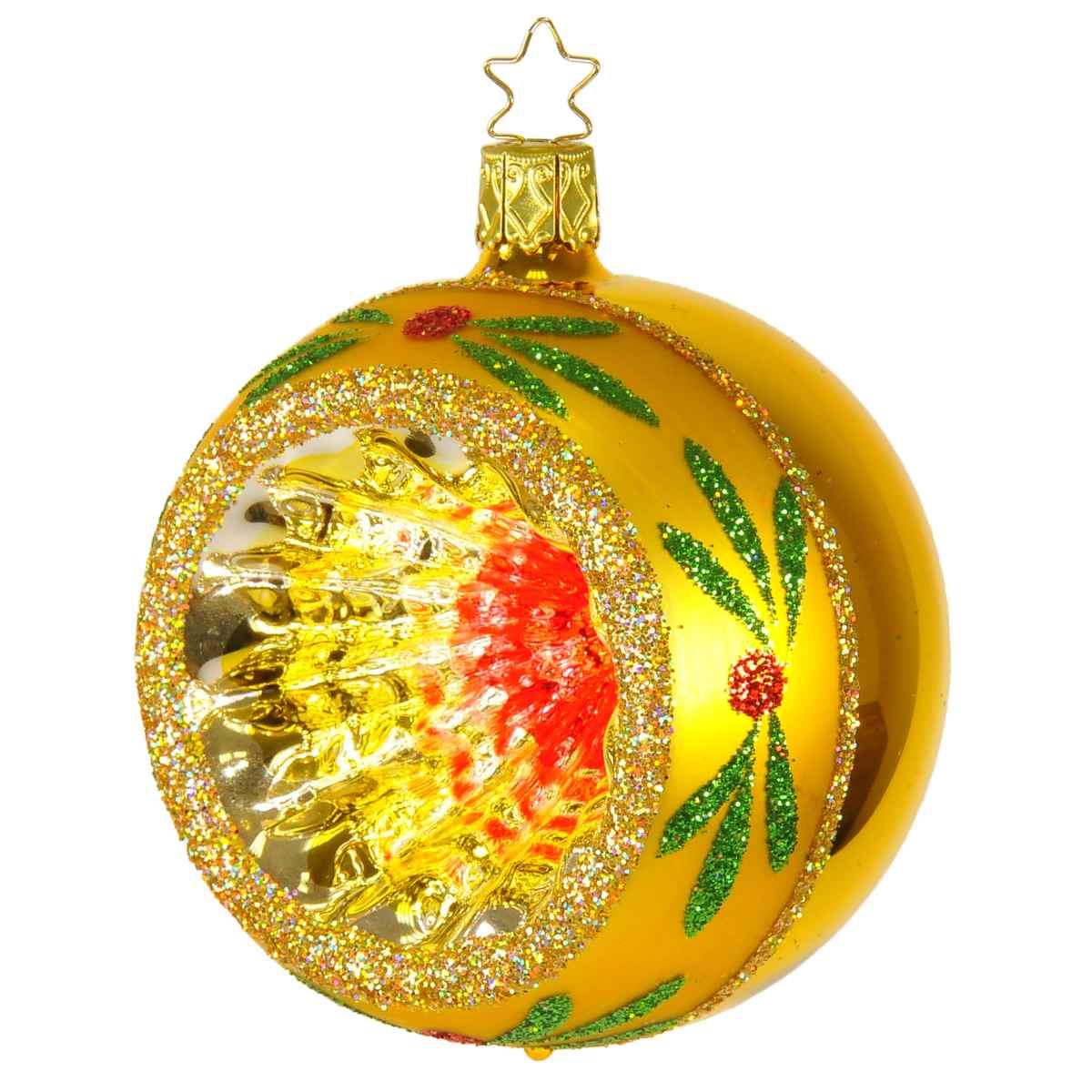 Pallina natalizia vetro collezione oro multi Ø 8 cm