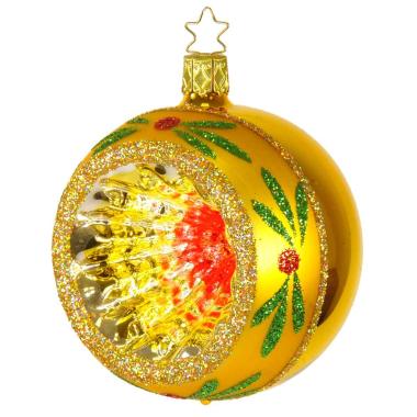 Pallina natalizia vetro collezione oro multi Ø 8 cm