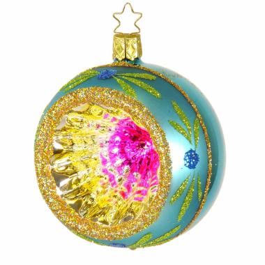 Pallina natalizia vetro collezione azzurra multi Ø 8 cm