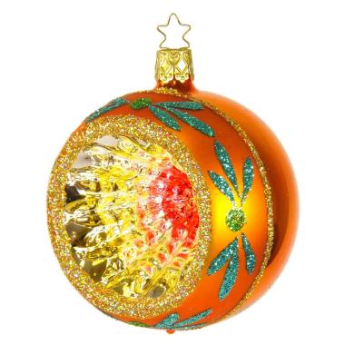 Pallina natalizia vetro collezione arancione multi Ø 8 cm