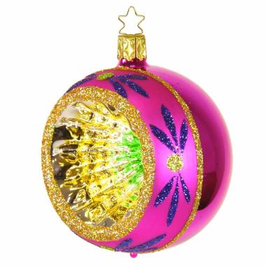 Pallina natalizia vetro collezione rosa multi Ø 8 cm