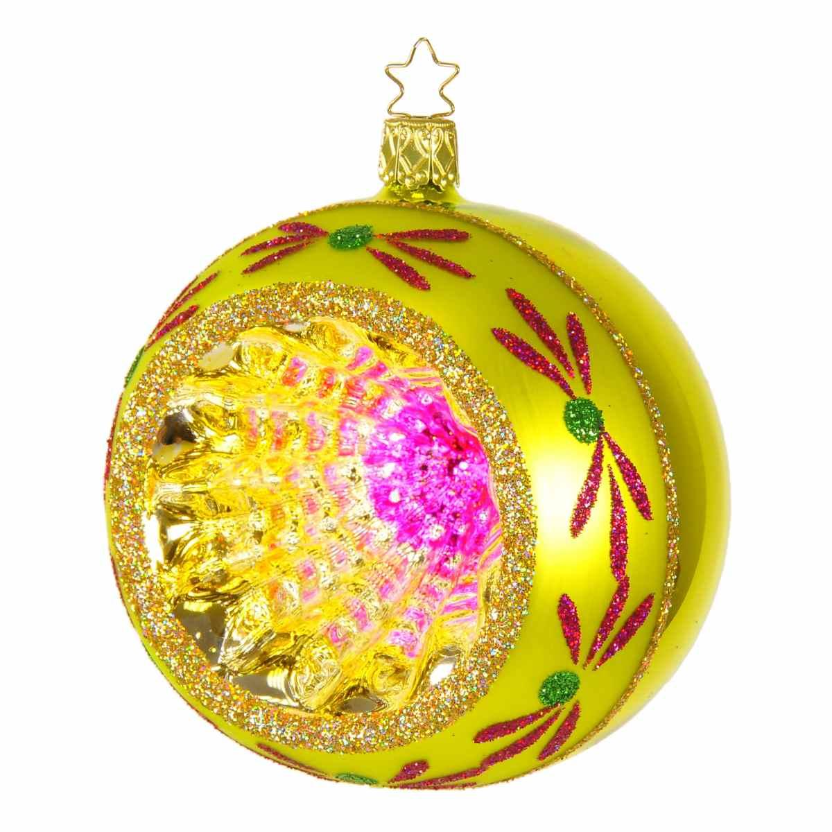 Pallina natalizia vetro collezione verde multi Ø 10 cm