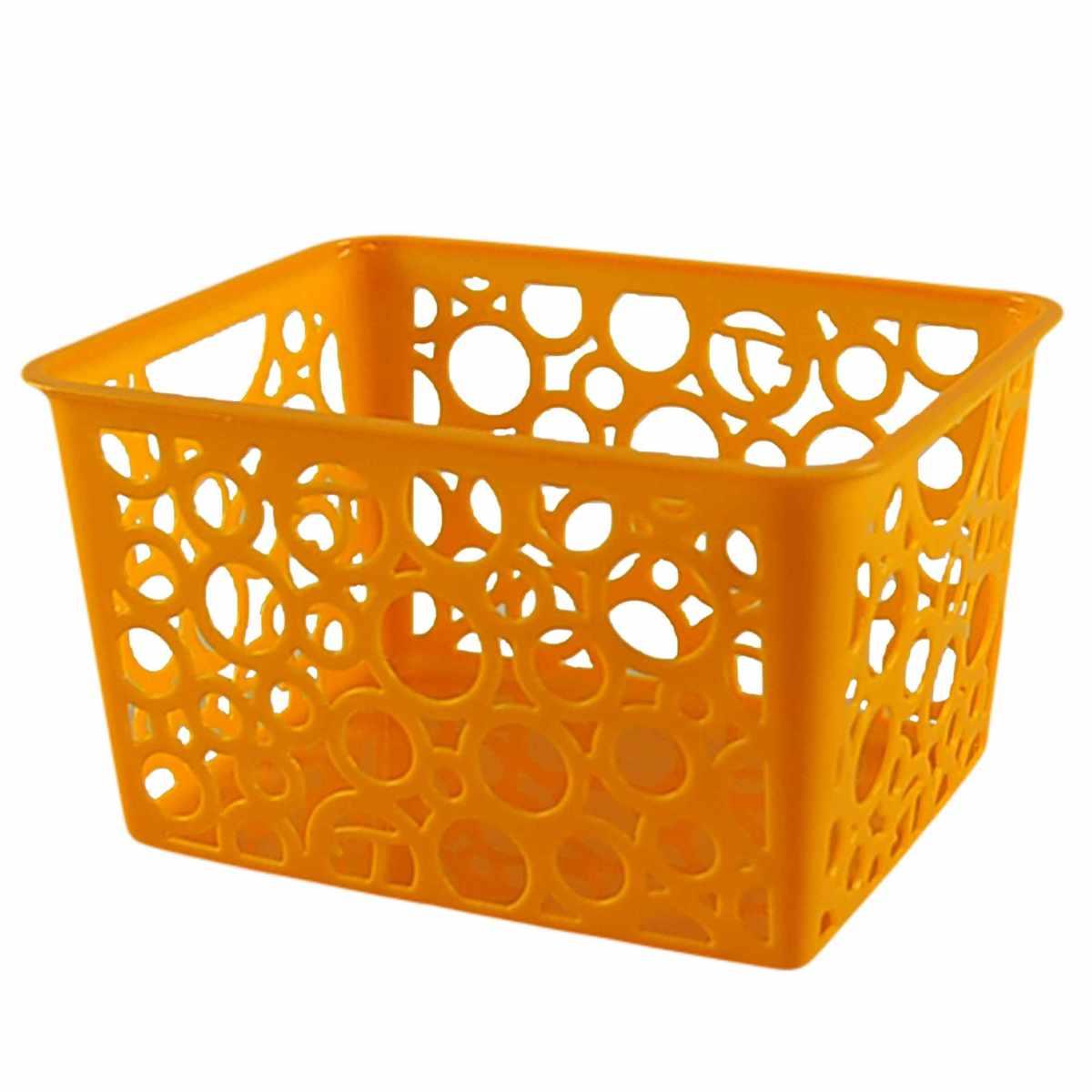 Cesto pvc rettangolare fori 4 colori 14 x 11 cm