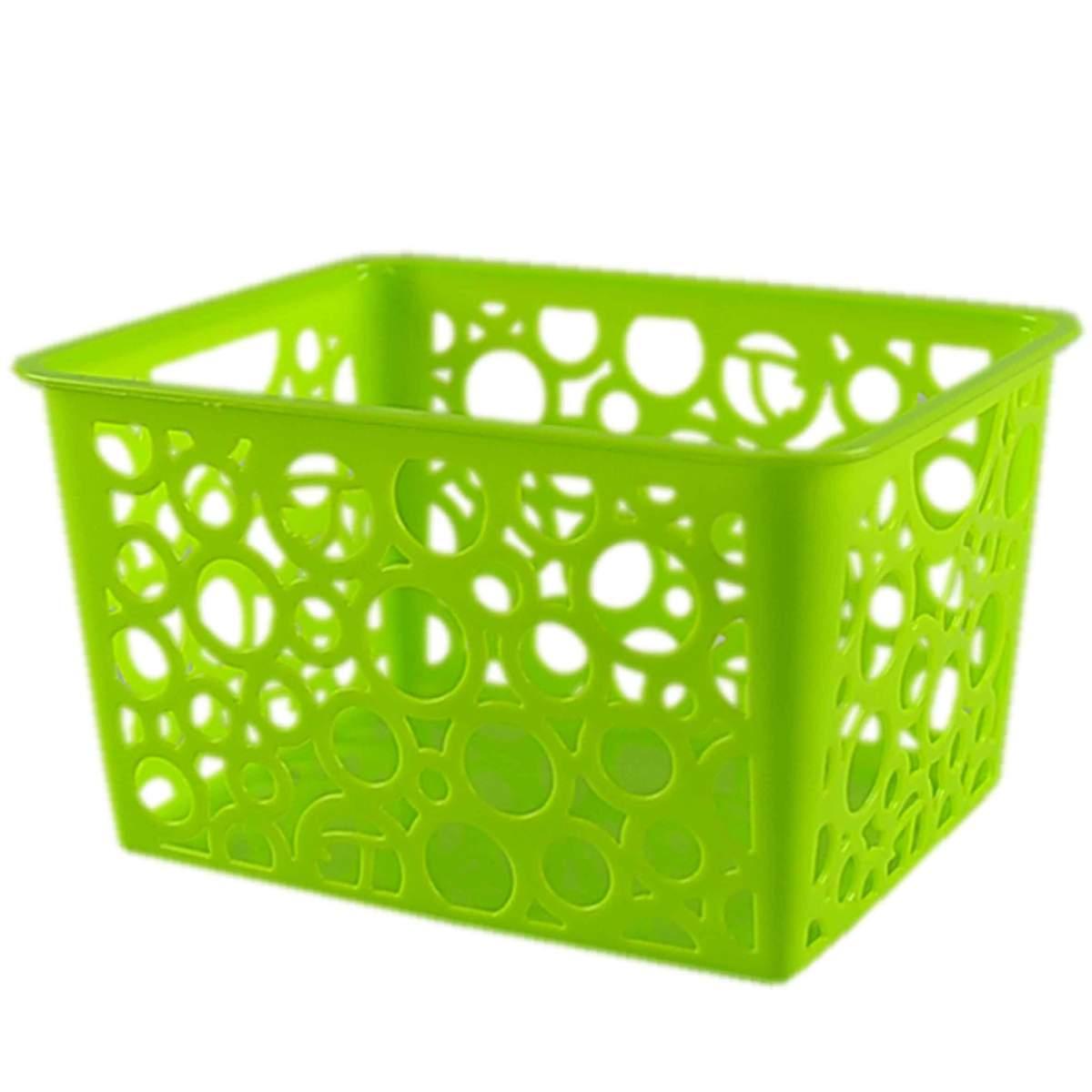 Cesto pvc rettangolare fori 4 colori 14 x 11 cm