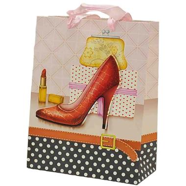 Busta regalo scarpa donna 3d 18 x 8 x 24 cm