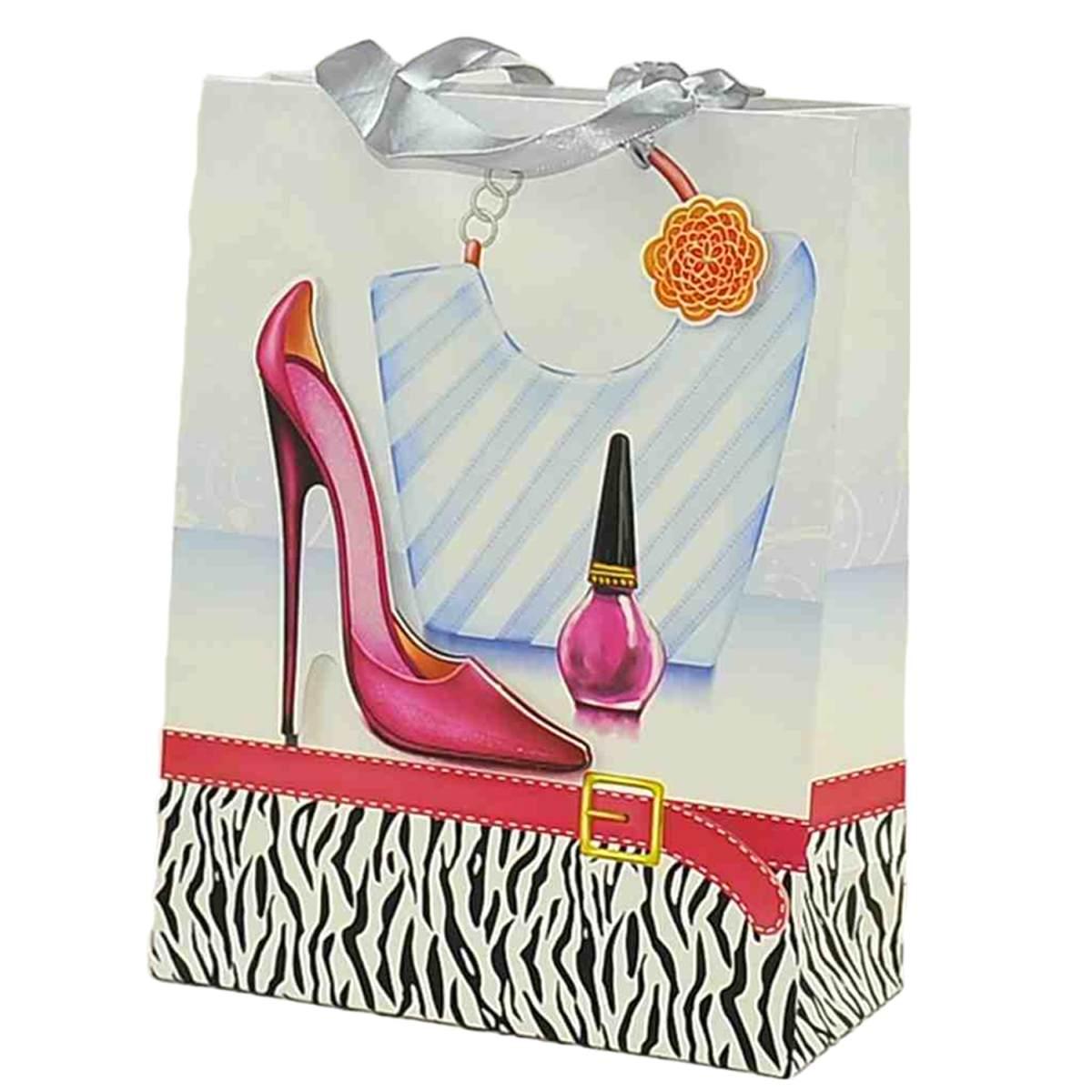 Busta regalo scarpa donna 3d 18 x 8 x 24 cm