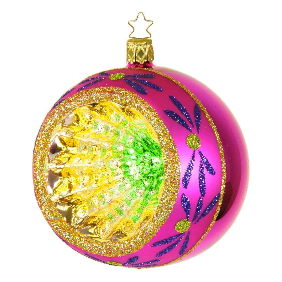 Pallina natalizia vetro collezione rosa multi Ø 10 cm