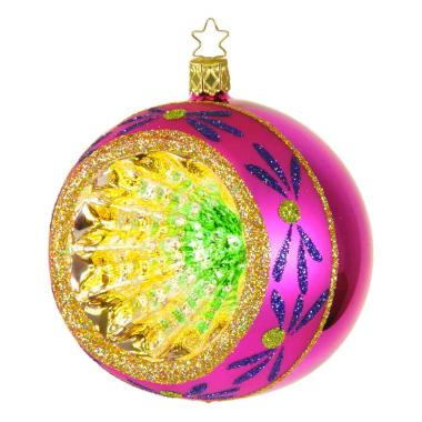 Pallina natalizia vetro collezione rosa multi Ø 10 cm
