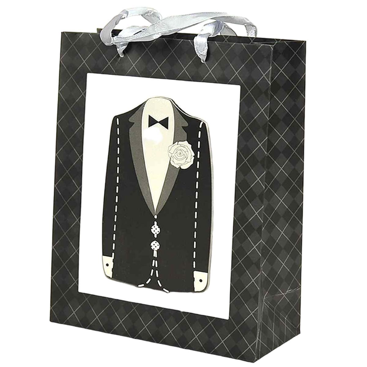 Busta regalo uomo giacca 3d 18 x 8 x 24 cm