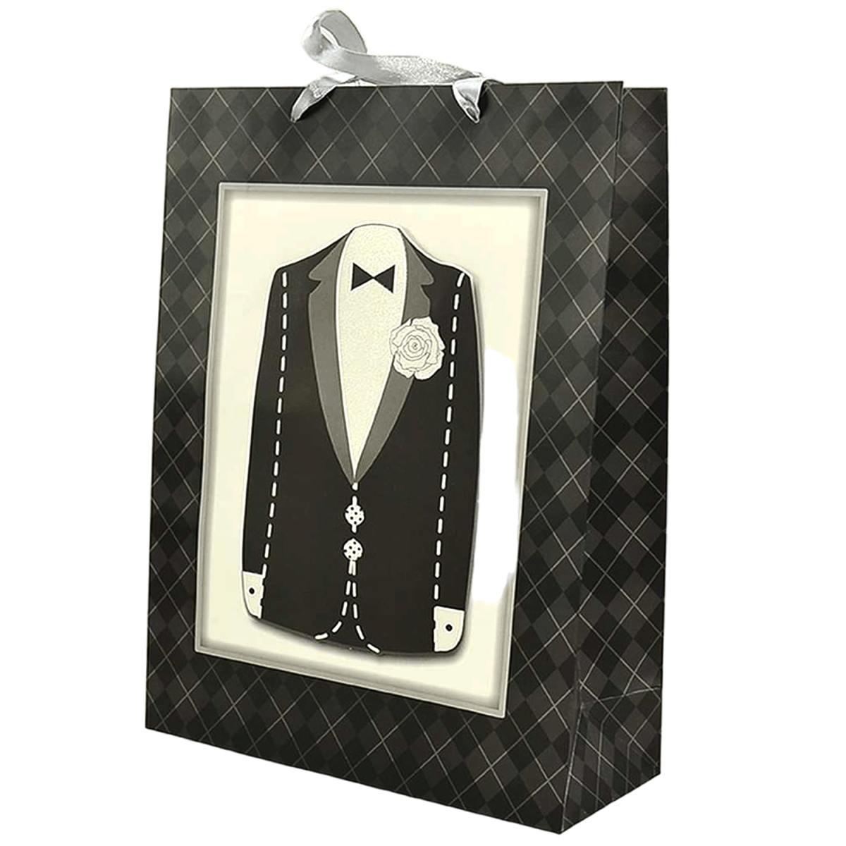 Busta regalo uomo giacca 3d 30 x 12 x 42 cm