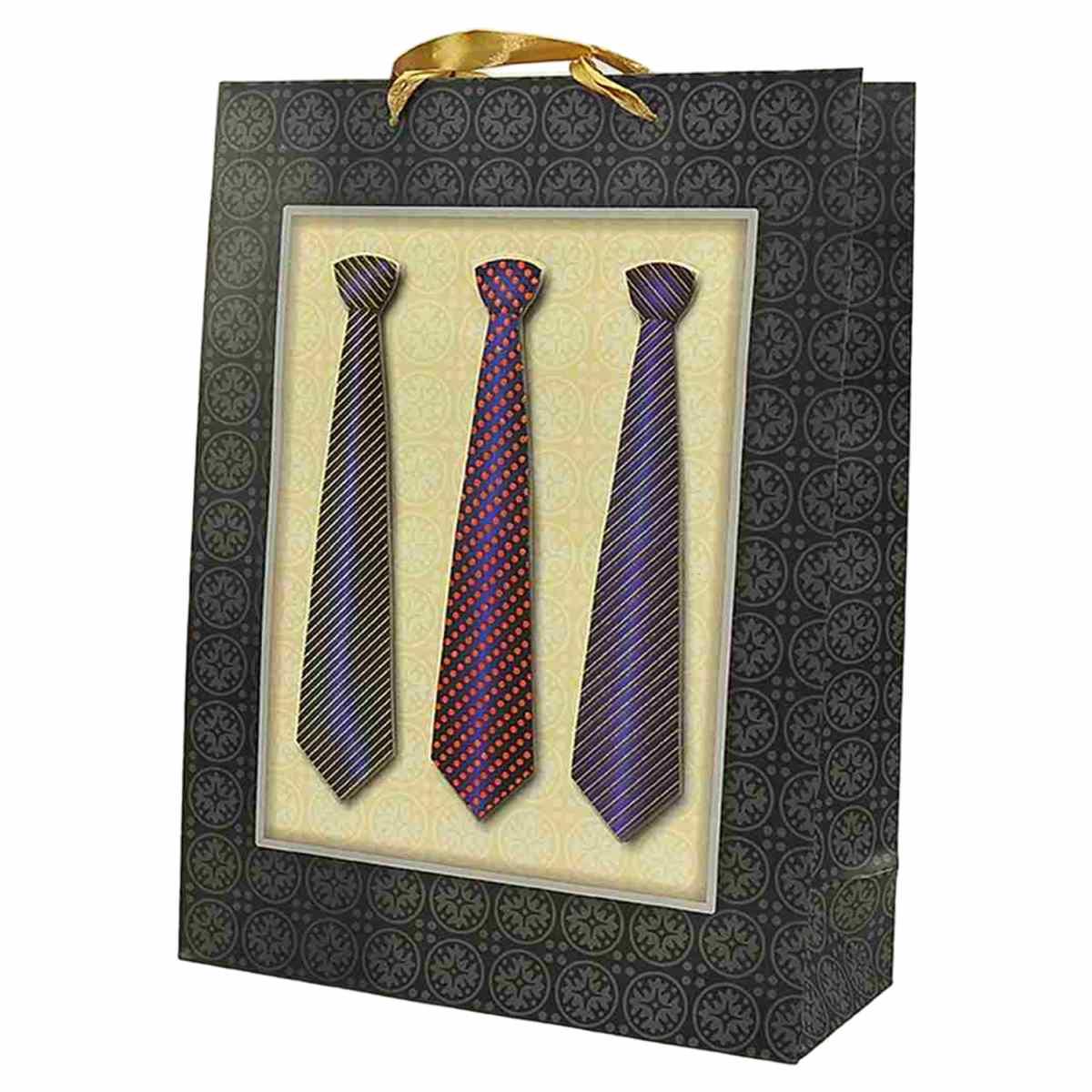 Busta regalo uomo cravatte 3d 30 x 12 x 42 cm