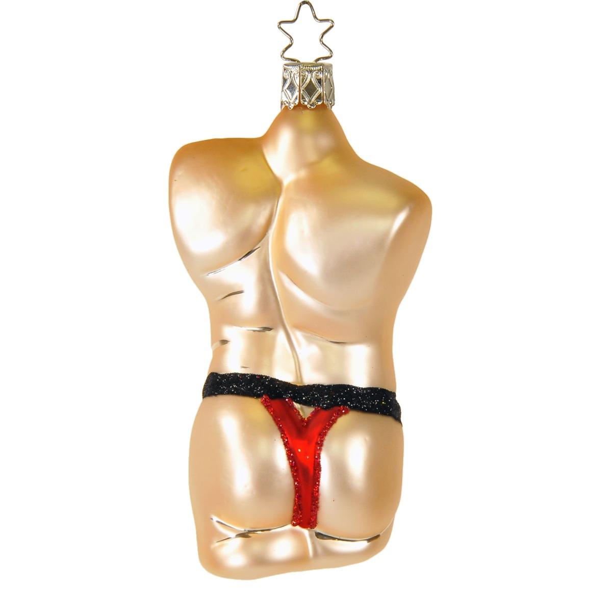 Pallina natalizia vetro collezione busto uomo 11,5 cm
