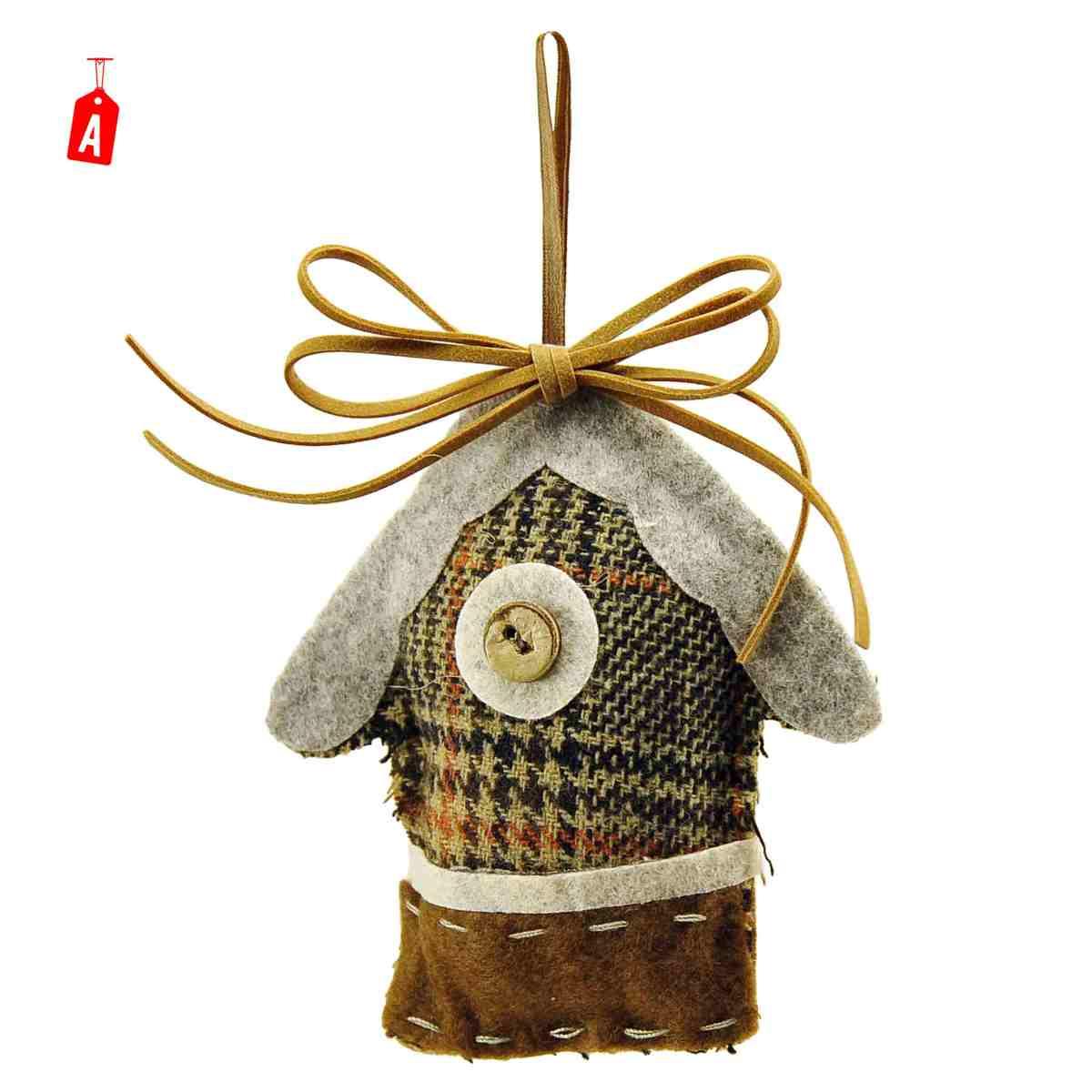 Decorazione natalizia casetta pile 11 cm