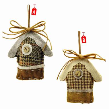 Decorazione natalizia casetta pile 11 cm