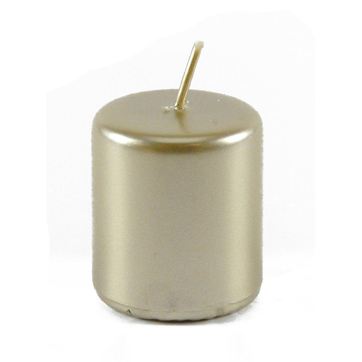 Candela cilindro champagne pillar 5 x 5,5 cm
